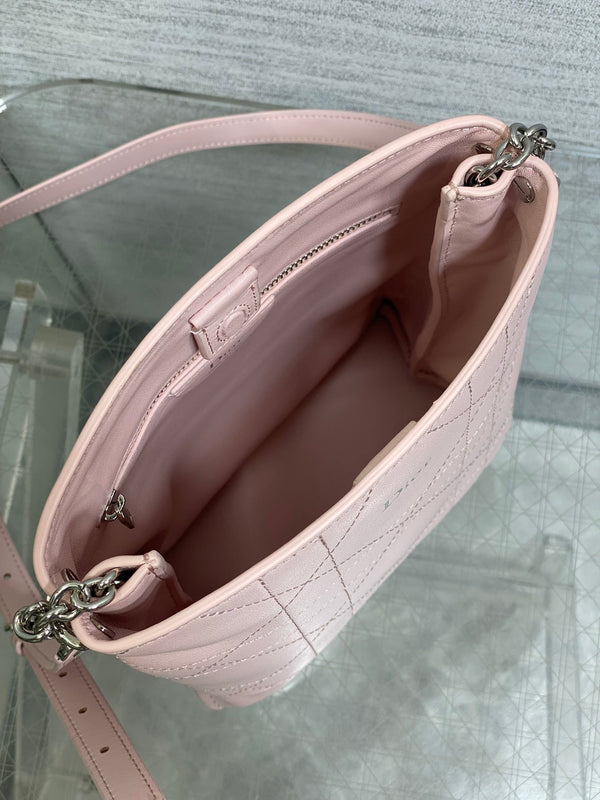 CD 26 Trianon Hobo Chain Bag 21cm Light Pink in Cowhide 286601