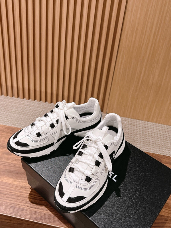 CC Sneaker Black White in Leather 753930