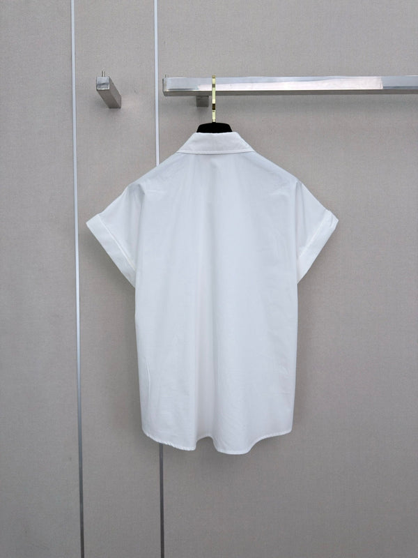 CC Short-sleeved Shirt White in Cotton 379640
