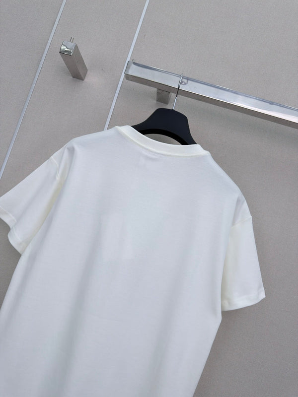 CD 26 Crew Neck Short-sleeved T-shirt White in Cotton 379662