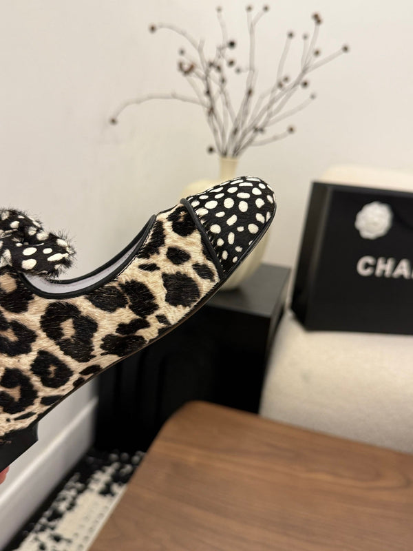 CC 26 Polka Dot Mary Janes Beige en poil de poney 756089