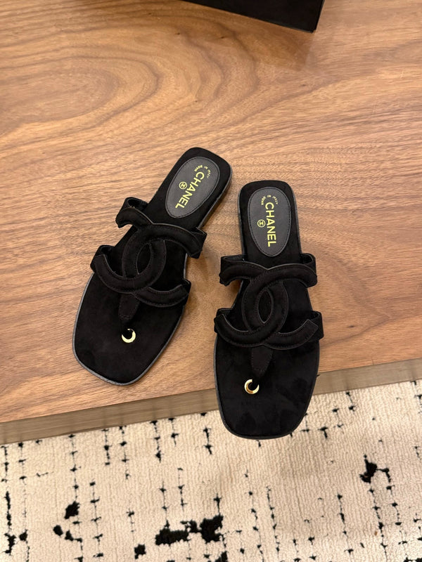 CC 26 Sandale noire en Velours 748533