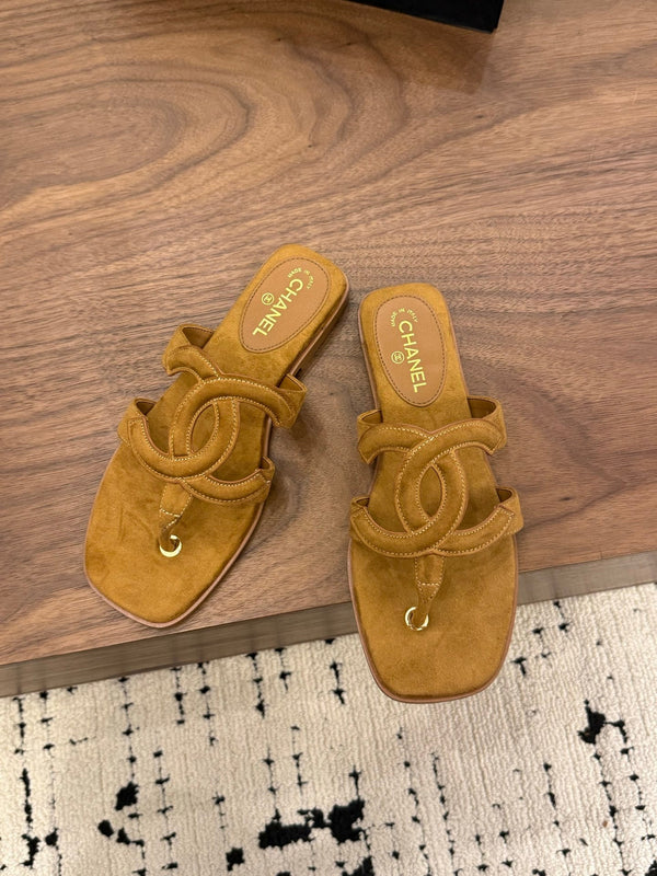 CC 26 Marron Sandale en Velours 748532