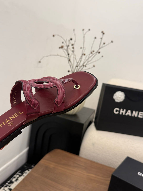 CC 26 Sandale Bourgogne en Cuir de Vachette 748527