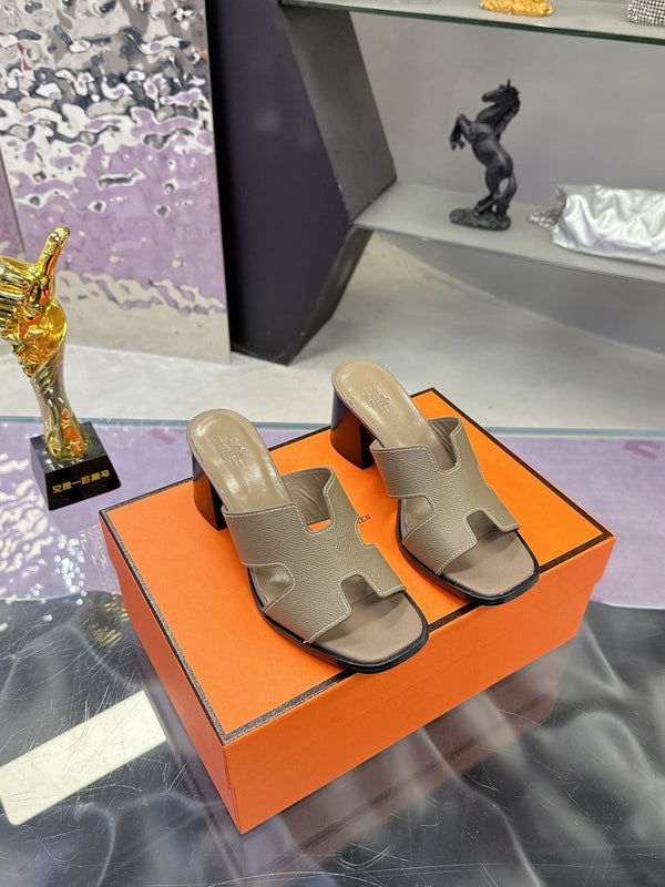 HM Sandal 90mm Taupe in Cowhide 757934