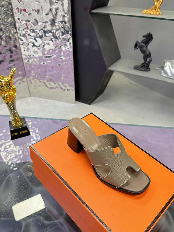 HM Sandal 90mm Taupe in Cowhide 757934