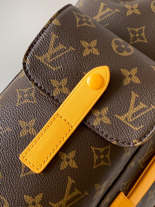 LV Christopher Backpack Brown Yellow in Monogram Canvas 286766