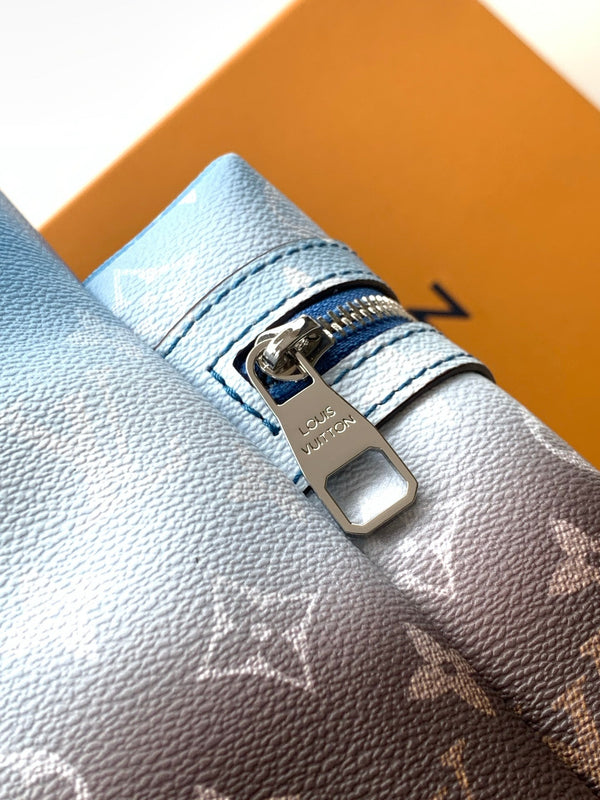 LV Discovery Backpack Blue Brown in Monogram coated Canvas 287019