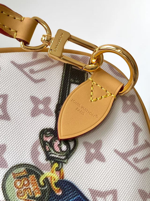 LV Speedy Soft 30 Bag White in Monogram coated Canvas 287011