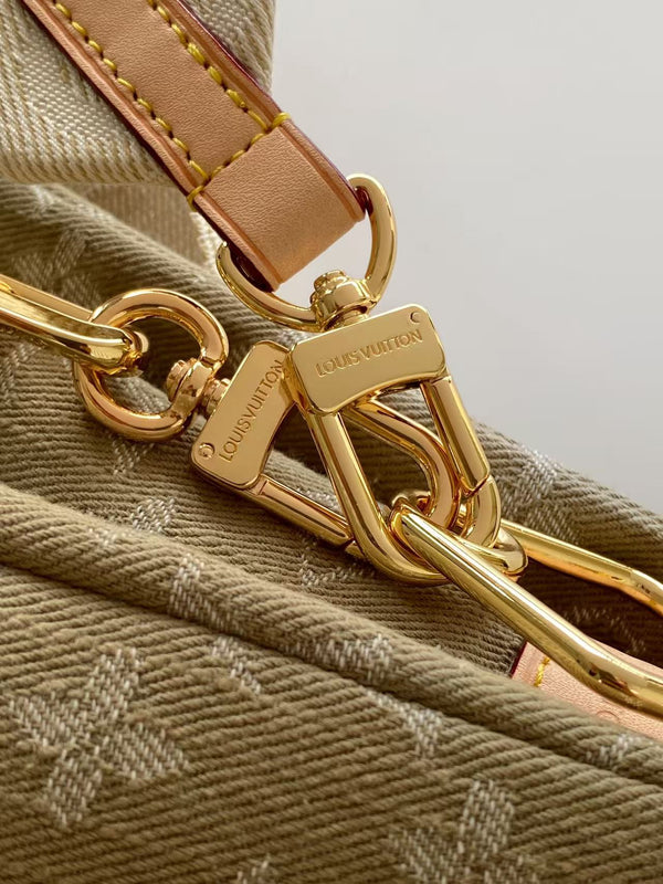 LV Coussin Bag 26 Greige in Cotton Denim 287007
