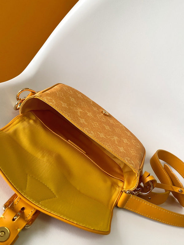 LV Montsouris Bag 20cm Yellow in PVC with Cowhide 286946