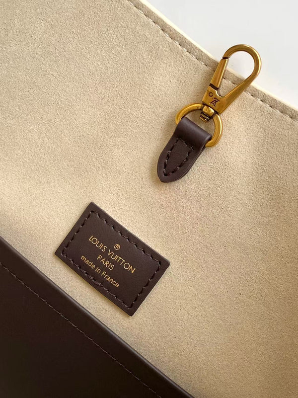 LV Low Key Hobo Bag 28 White Black in Smooth Cowhide 286849