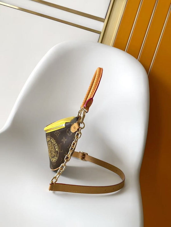 LV Paris À Vélo Bag 30 Brown Yellow in Monogram Canvas 286809