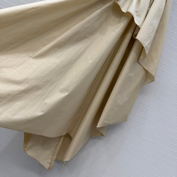 Jupe plissée irrégulière bouffante Loew Beige clair en coton 381521