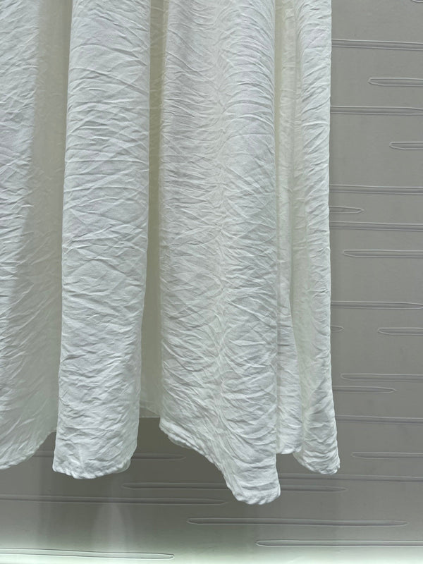Miu 26 Collared Short-sleeved Dress White in Polyester 380680