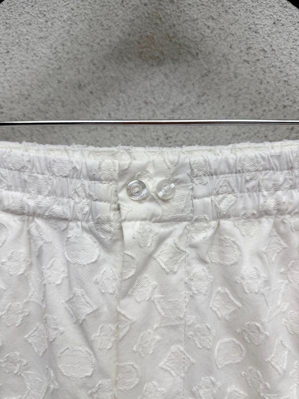 LV Shorts White in Cotton 382446