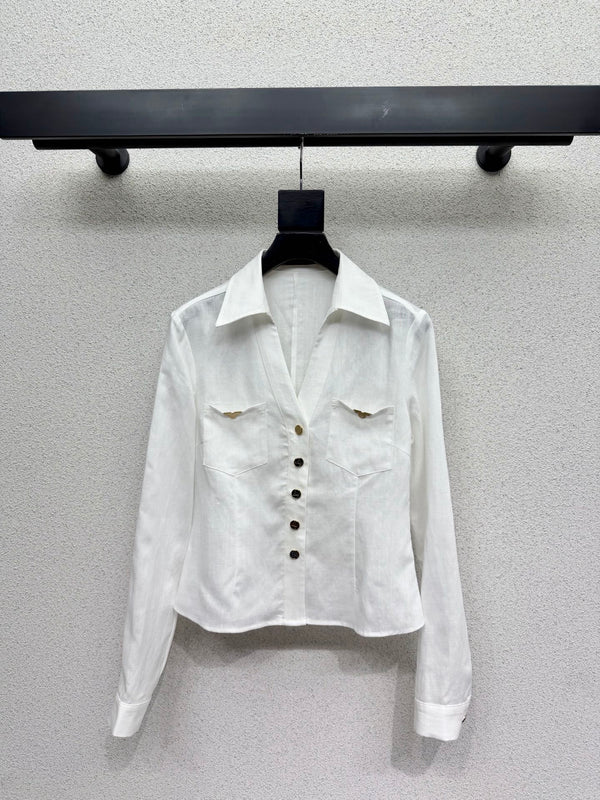 LV Shirt Set White in Linen 382415