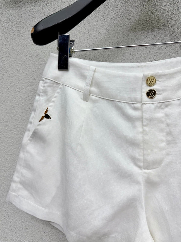 LV Shirt Set White in Linen 382415