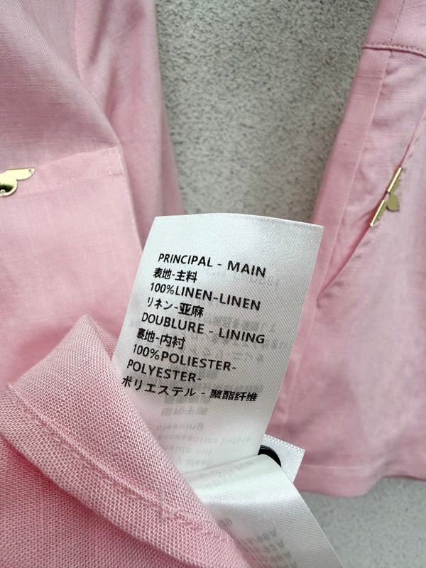 LV Shirt Set Pink in Linen 382417