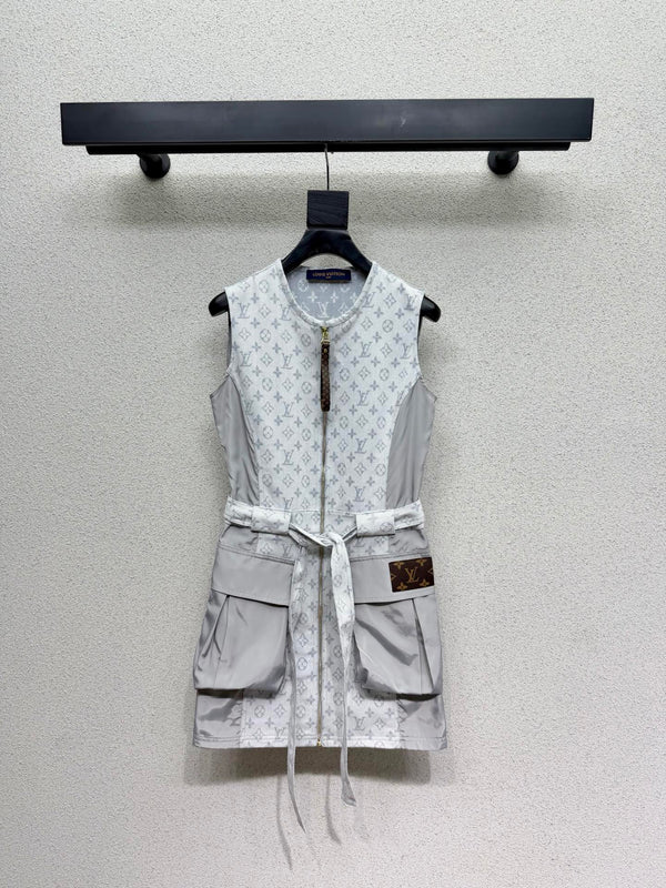 LV Monogram Sleeveless Dress in Cotton 382393