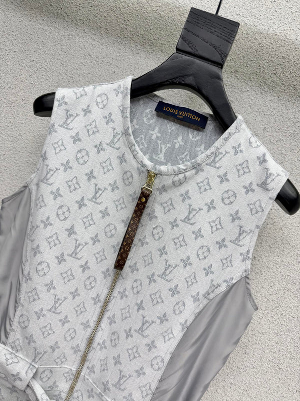 LV Monogram Sleeveless Dress in Cotton 382393