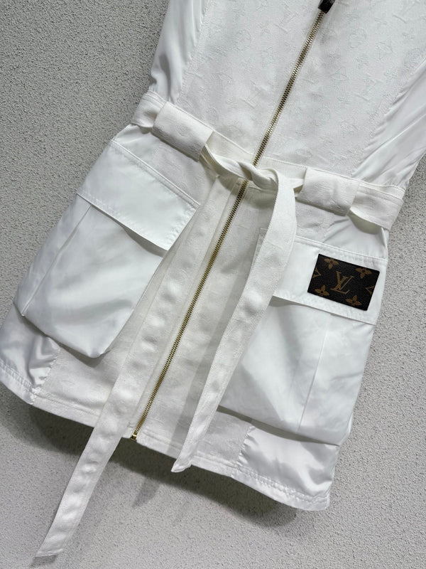 LV Monogram Sleeveless Dress in Cotton 382393
