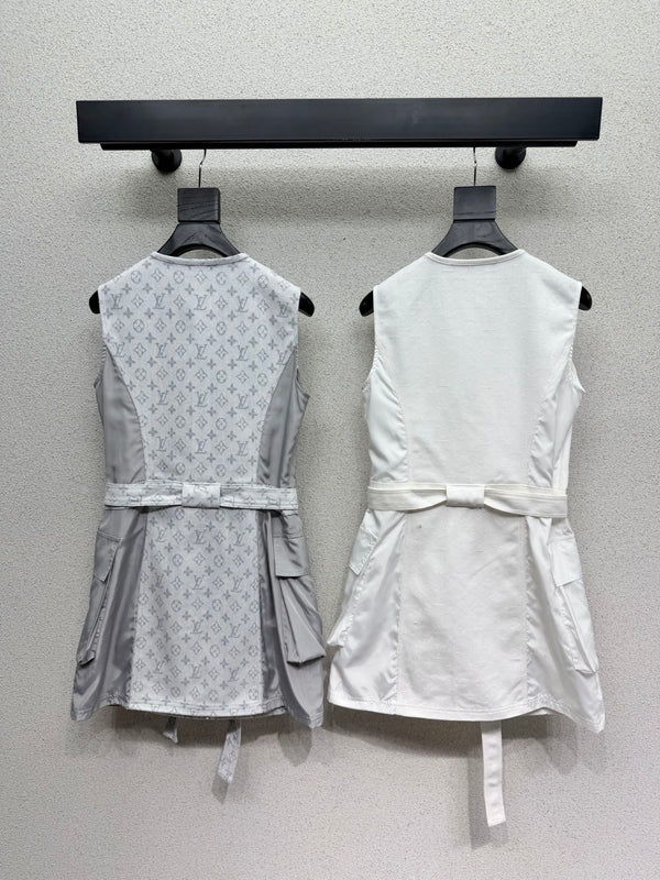 LV Monogram Sleeveless Dress in Cotton 382393