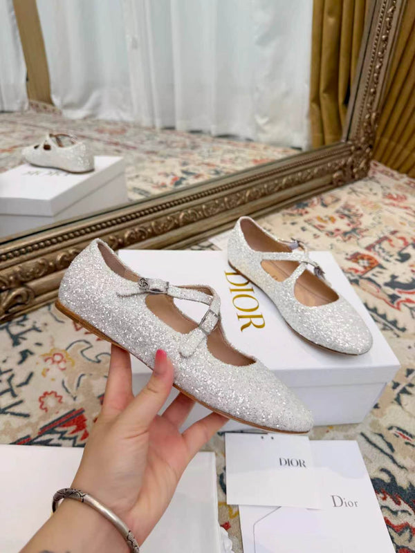 CD Ballet Flats White in Grit 771783