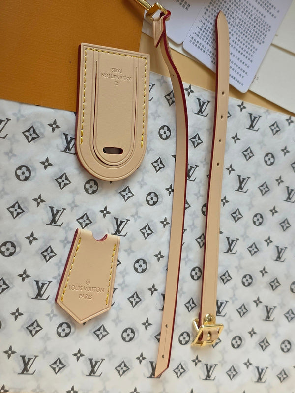 LV Petite Malle Bag 22.5cm Brown in PVC Fabric with Leather 287735