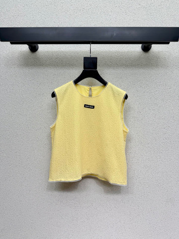 Miu Sleeveless Top Set Yellow in Polyester 386139