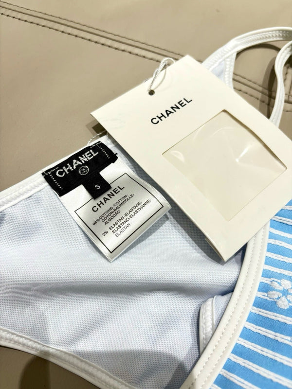 Ensemble bikini CC imprimé fleuri bleu 289857