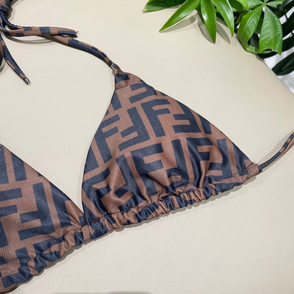 FF Swimsuit Brown Black Polyamide 180513