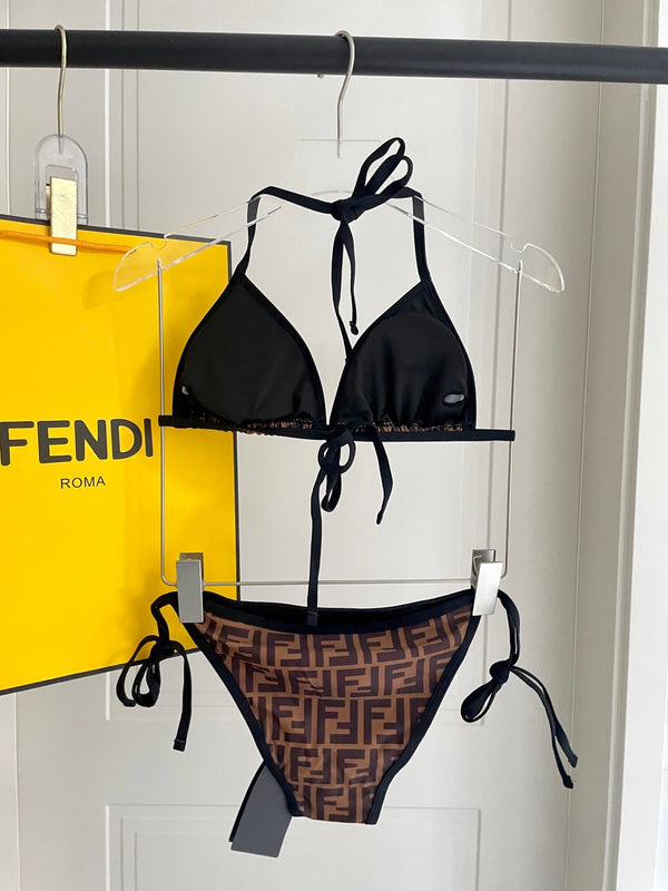 FF Swimsuit Brown Black Polyamide 180512