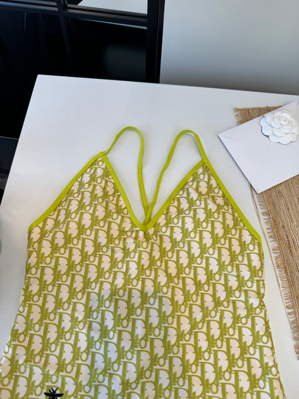 CD Swimsuit Green in Nylon 241780