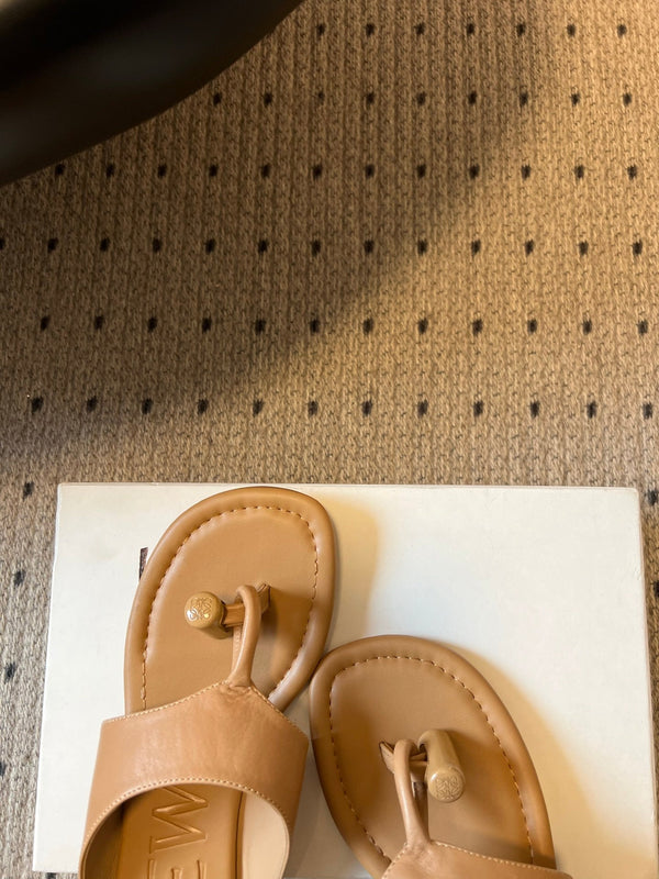 Loew 26 Flip-Flops Light Brown in Cowhide 803538