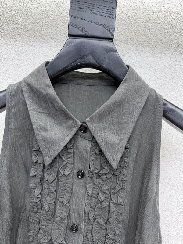 CD Bee Sleeveless Shirt Set Gray in Cupro 388336