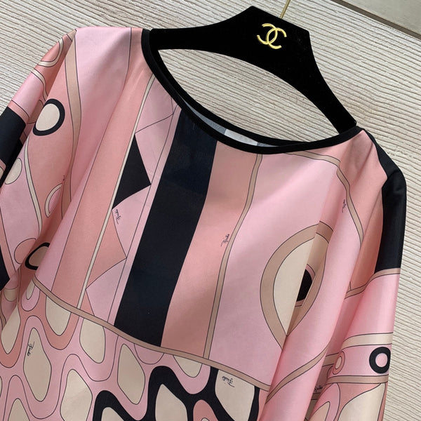 Pucci Cape Blouse Pink in Cotton 380154
