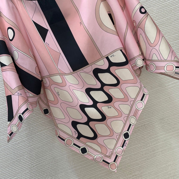 Pucci Cape Blouse Pink in Cotton 380154