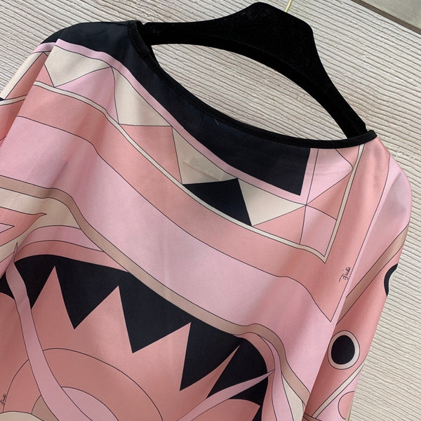 Pucci Cape Blouse Pink in Cotton 380154
