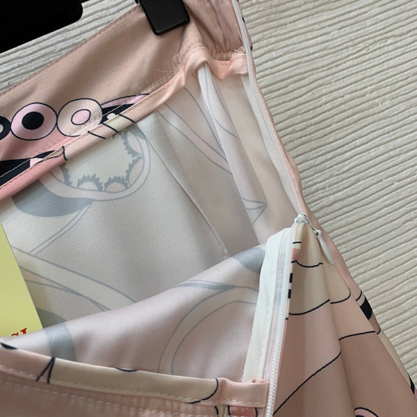 Pucci Orchidee Print Pants Pink in Cotton 380151