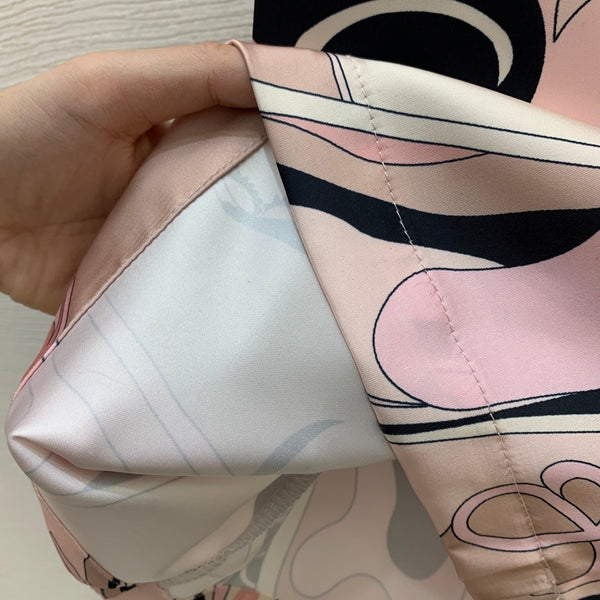 Pucci Orchidee Print Pants Pink in Cotton 380151