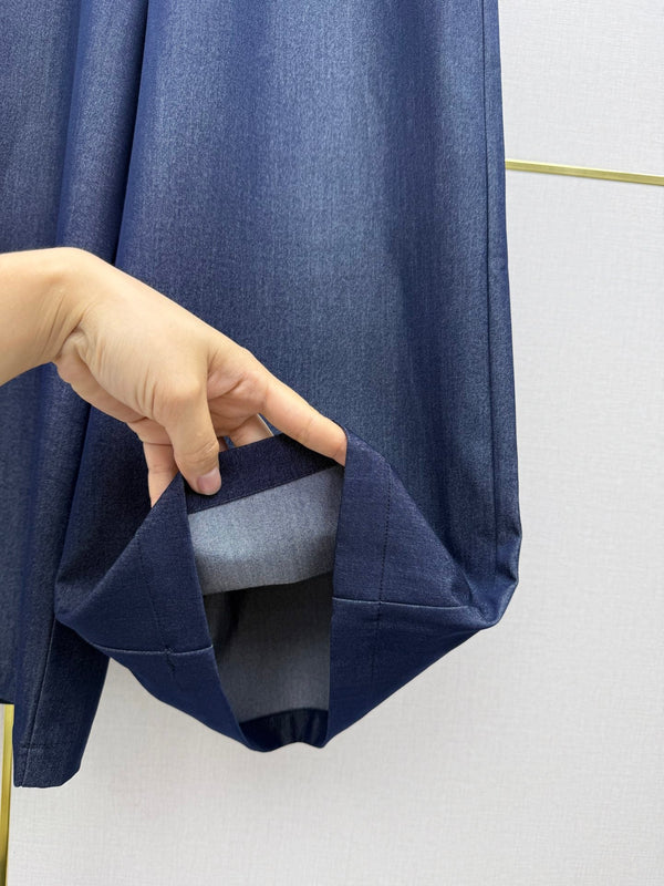 CD 26 Wide-Leg Jeans Navy Blue in Lyocell 389456