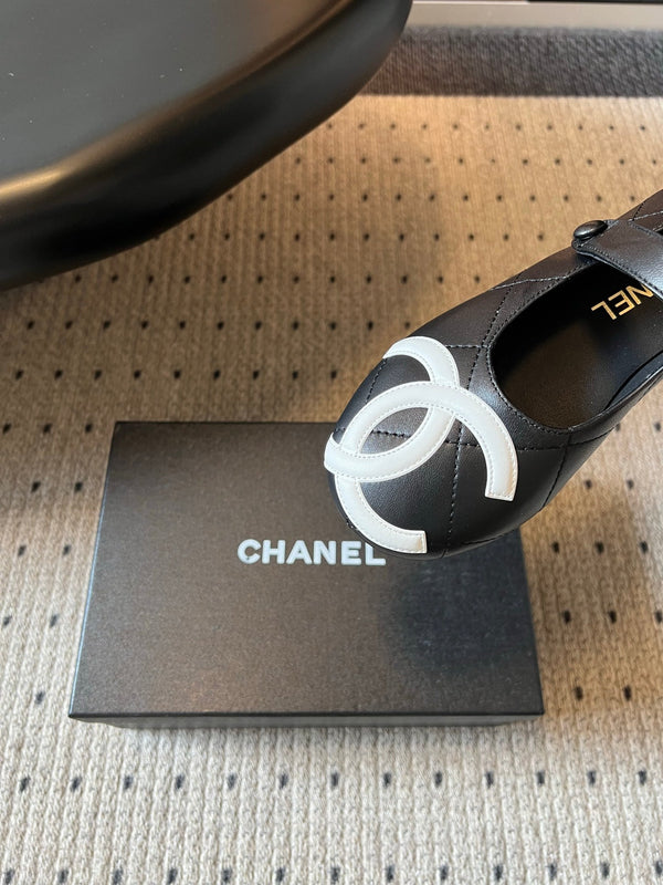 CC 26s Coco Beach Mary Jane Flats Black Cowhide