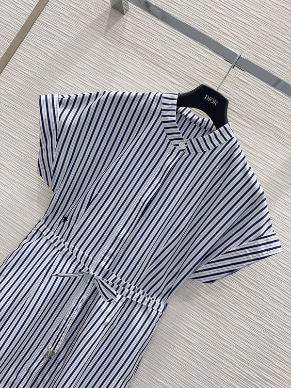 CD 2026 Dress Navy Blue mix White Polyester 392132