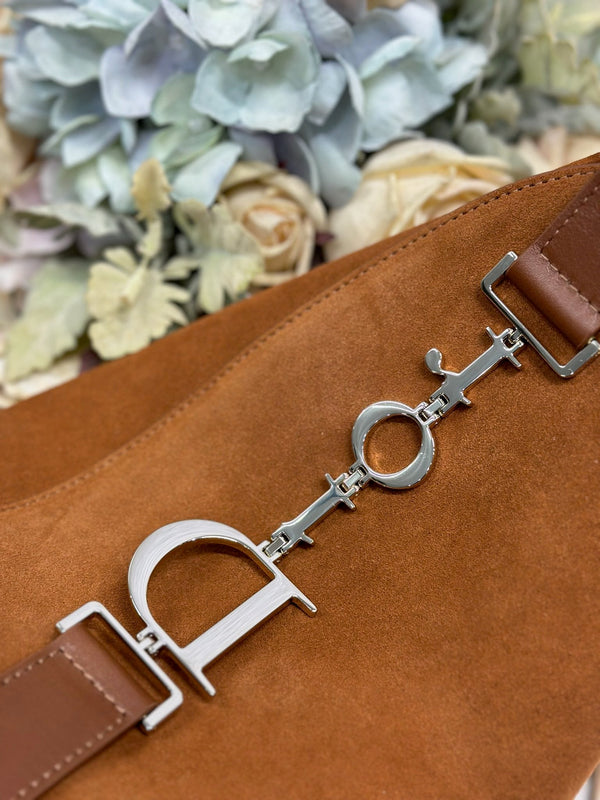 CD 2026 Bag Brown 39cm Suede Leather 288379