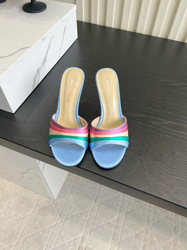 Mach Sandals 9.5cm Blue Ombre Satin 851917