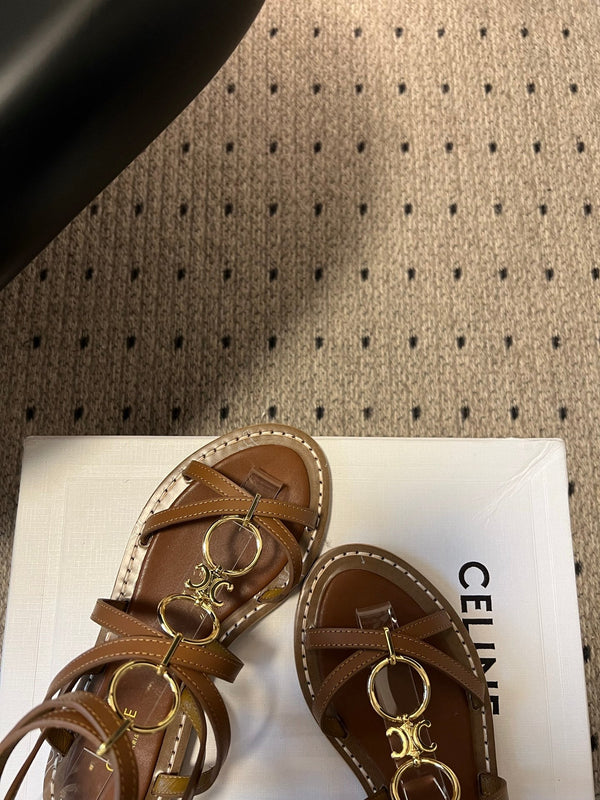 CL 26ss Lympia Strappy Sandals Calfskin Leather