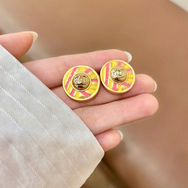 CC Sunburst Stud Earrings Multicolor 65968