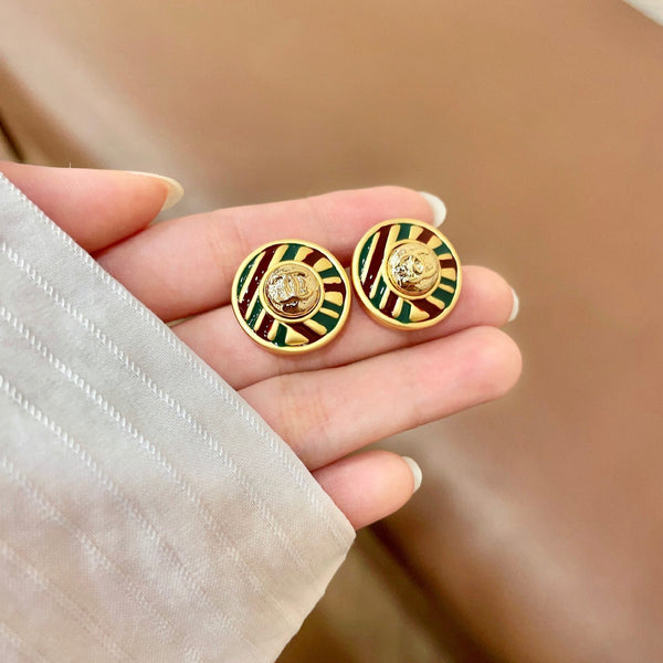 CC Sunburst Stud Earrings Multicolor 65968