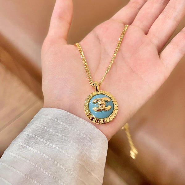 CC Round Stud Necklaces Enamel 65966